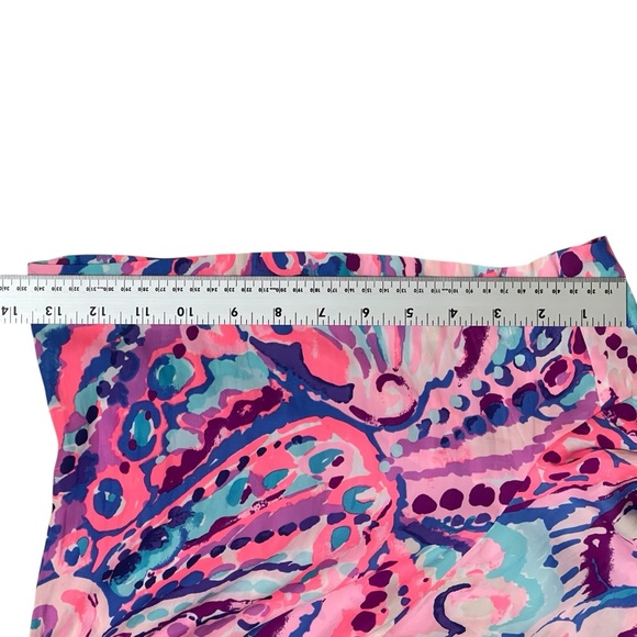 Lilly Pulitzer Colony Coral Shell Out Colby Pink Blue Print Romper M - Picture 9 of 12